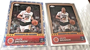 2024 Topps Chrome McDonalds   MCFLURRY REFRACTOR JALEN BRUNSON & BASE KNICKS - Picture 1 of 1