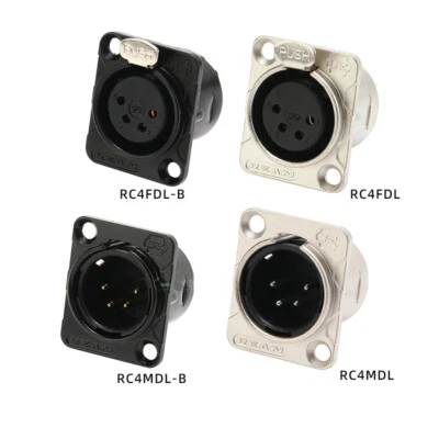 4 Pin XLR Socket Metal Microphone Chassis Panel Mount Solder Terminal Socket - Image 1 of 4