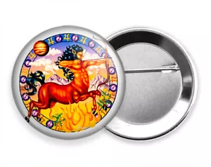 SAGITTARIO ZODIACO OROSCOPO SEGNO ASTROLOGIA SIMBOLO SPILLA SPILLA PULSANTE IDEA REGALO - Foto 1 di 1