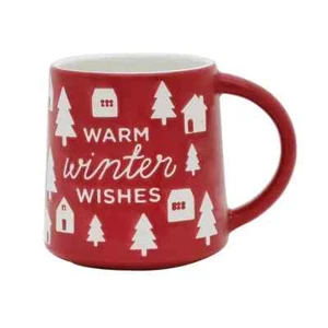St. Nicholas Square Warm Wishes Red Mug New Xmas Collectible - Picture 1 of 1