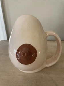Vintage Keramik Brüste Brust 70er Neuheit Sipper Kaffeetasse Becher Brustwarzenauslauf - Bild 1 von 6