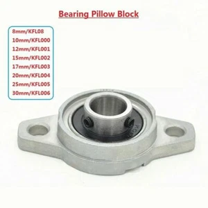 8/10/12/15/17/20/25/30mm Inner Bore Ball Bearing Zinc Alloy Flange Pillow Block - Picture 1 of 7