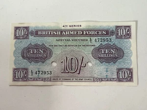 British M-35 10 Shilling Military Currency Specimen Note WWII. Extremely Rare. - Picture 1 of 2
