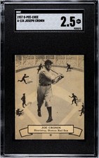 1937 O-PEE-CHEE #124 SGC 2.5 GD+ JOE CRONIN HOF BOSTON RED SOX RARE SET BREAK
