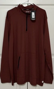 NWT Solaris Active size XLT brown long sleeve quarter zip shirt mens - Picture 1 of 5