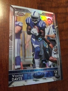 2015 Topps Chrome Refractor Vontae Davis Colts 66 Low S&H - Picture 1 of 1