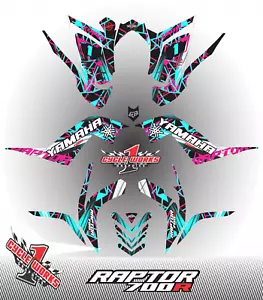 Yamaha Raptor 700 700R kit de gráficos 2013 2014 2017 a 2020 calcomanías pegatinas ICE - Imagen 1 de 1