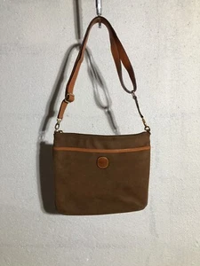 Vintage Bric’s Luggage PVC Leather Messenger Shoulder Bag Sz M Made In Italy - Picture 1 of 13