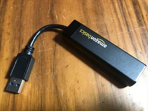 Amazon Basics USB 3.0 to 10/100/1000 Gigabit Ethernet Internet Adapter Genuine - Picture 1 of 4
