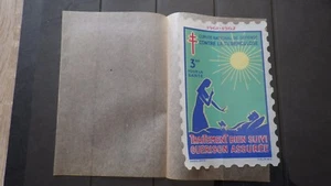 Grande vignette Timbre TUBERCULOSE 1961-1962 Traitement bien ... 3 frs FRANCE  - Bild 1 von 1