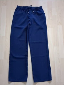 TCM Hose Stoffhose Damen Gr. 38 weites Bein blau dunkelblau von Tchibo Woman - Bild 1 von 9