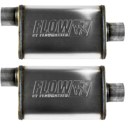 Flowmaster 71226 FlowFX Muffler 409S 2.5" Offset In / 2.5" Center Out - 2 Pack - Image 1 of 3