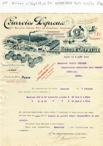 Paris XII ème 11 Rue Michel Chasles & Dépt 59 & 91 - Belle Entête Usine de 1916 - Picture 1 of 1