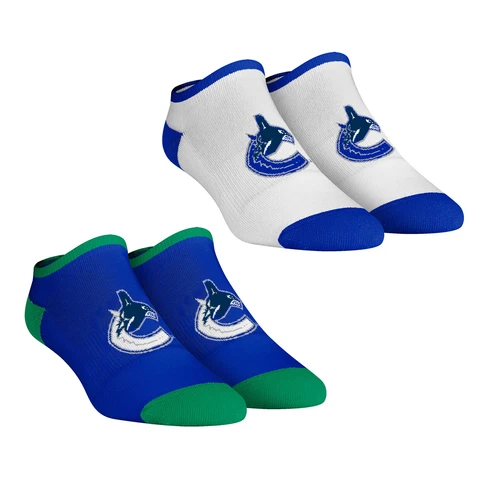 Women's Rock Em Socks Vancouver Canucks Core Team 2-Pack Low Cut Ankle Sock Set Cover
