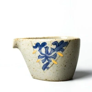 Blue Flower With Golden Porcelain Fair Cup Ceramic Tea Sea Tea Mugs Tea Set Teac - Picture 1 of 6