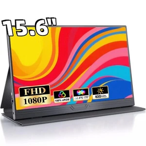 Portable Monitor 15,6 Zoll Tragbarer Mobiler IPS Bildschirm FHD 1920*1080 Für PC - Bild 1 von 7