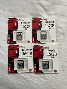 Kingston 16GB SD Memory Card SDHC Class 4 Brand New X 4 Made In japan, not China
