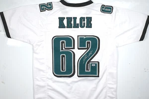 Jason Kelce Autographed White Pro Style Jersey - PSA *Silver - Picture 1 of 3