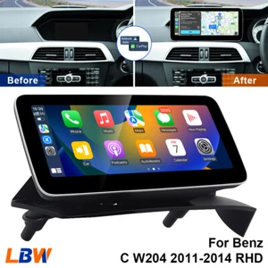 10.25'' Car Multimedia Screen Carplay Stereo Linux For Benz C W204 2011-2014 RHD - Picture 1 of 12