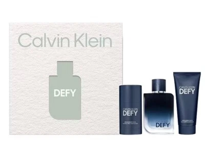 Calvin Klein Defy Colonia Set de Regalo de 3 Piezas Colonia, Desodorante en Barra, Jabón Corporal Foto 1 de 4