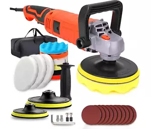 Car Buffer Polisher Waxer 7-Speed Rotary 6" + 7" Backing Plate Polishing Machine - Picture 1 of 7