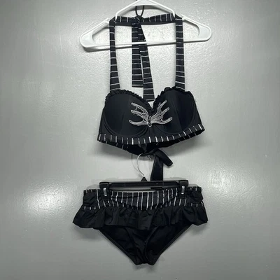 Nightmare Before Christmas Jack Skellington Bikini Swimsuit Medium Large READ Foto 1 de 4