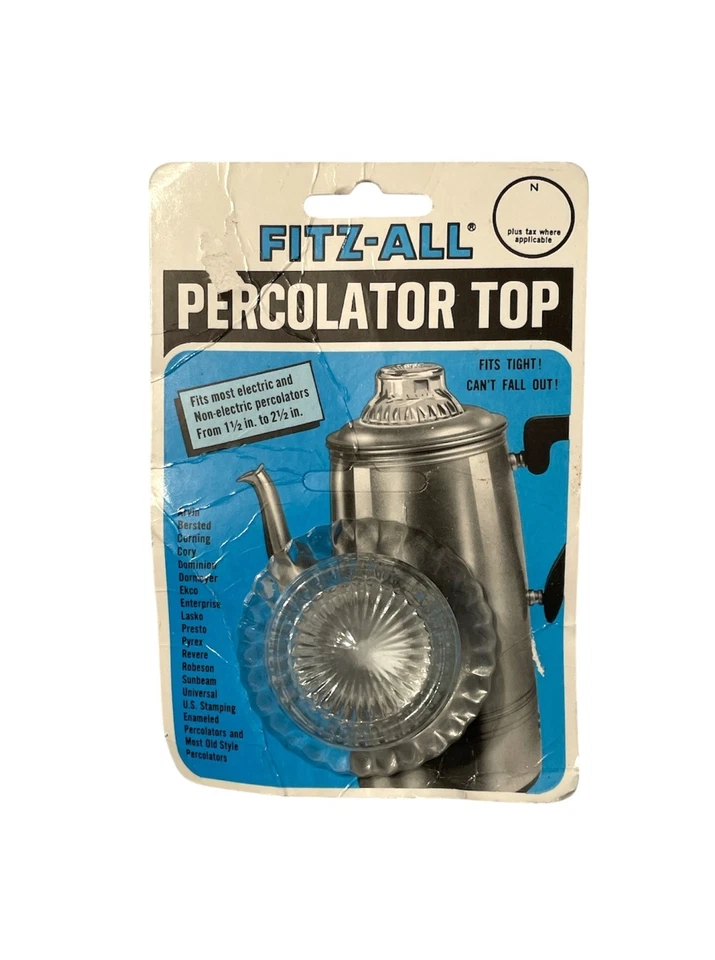 "Tops Replacement Percolator Top Fits Opening From 1-1/2 - 2-1/2 Dia. Clear,Glass"