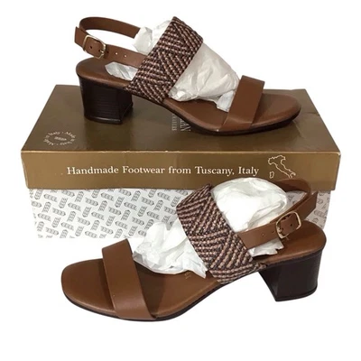 Italian Shoemakers Brown Tan Infamous Sandals Sz 6 1/2 NEW - Image 1 of 4