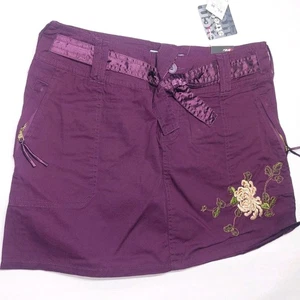 Rave for Real Junior italienischer bestickter Rock Pflaume Gürtel Stretch Twill Gr. 13 - Bild 1 von 11