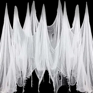 Halloween Creepy Cloth White (315×85inch) Scary Spooky Cloth Creepy Table Gau... - Picture 1 of 7