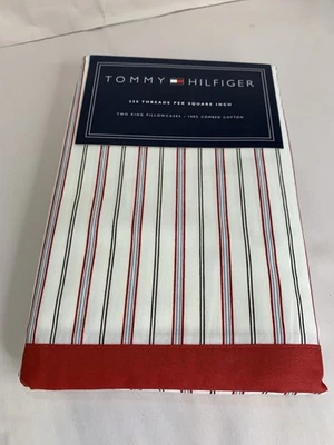 Nuevo de Lote Antiguo Tommy Hilfiger King Fundas de Almohada Karin 100% Algodón Paquete Org  Foto 1 de 4