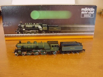Locomotora de vapor y licitadora Märklin Mini Club 8892 Kay Bay STS. Escala Z. Funciona Foto 1 de 4