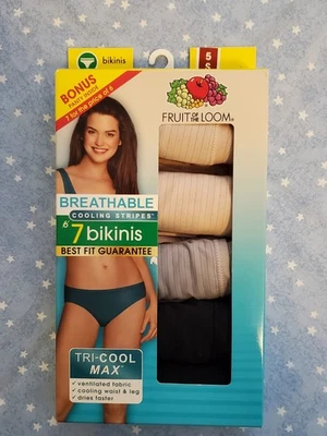 5 Pares de Bikinis FOTL Rayas de Enfriamiento Transpirables Talla 5/S Caja Abierta WP247 Foto 1 de 2