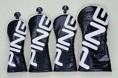 PING Leather Driver, Faiway Wood, Hybrid Headcover 4pcs Set (Black) - Image 1 of 3