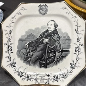 1800 Right Hon Sir John A MacDonald K.C.B. Placa de movimiento estético 1st PM Canadá - Imagen 1 de 15