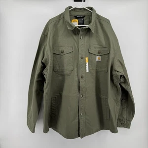 Carhartt Montana Rugged Flex Loose Fit Heavy Weight Duck Shirt Mens 3XL Green - Picture 1 of 10