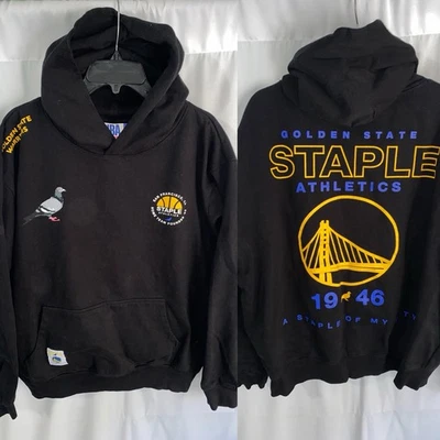 NBA Golden State Warriors X Staple Athletics My City Black Hoodie Pigeon Large - Image 1 of 4