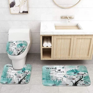 Rustic Farmhouse Farm Teal Daisy Bible Verse Inspirational Motivational Quote... - Foto 1 di 4