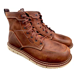 KEEN Utility San Jose 6" Soft Toe Men's Work Boots Gingerbread/White Leather - Picture 1 of 7