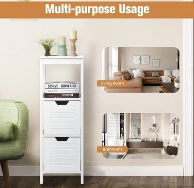 Armario de almacenamiento de madera multiusos para el hogar NUEVO en caja blanco Foto 1 de 4