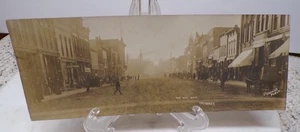 1900er The Busy Block Panorama RPPC AM Smith Juwelier-Schilder-Buggys Cherokee Iowa - Bild 1 von 4