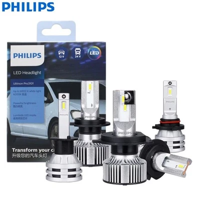 Philips LED H1 H3 H4 H7 H11 Ultinon Pro3101 12V/24V 6000K Bright White HB3 9005  - Image 1 of 4