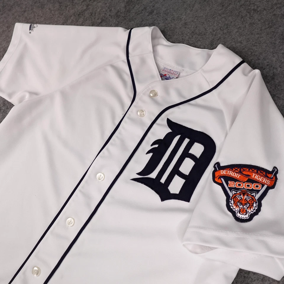 Vintage Detroit Tigers Jersey Mens Large MLB Baseball Majestic Sewn 2000 Patch - Image 1 of 4