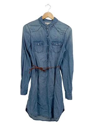 Springfield Jeanskleid Damen Blau Gr. 38 M Casual Baumwolle Minikleid - Bild 1 von 4