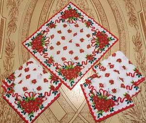 Servilletas de Navidad de algodón MCM 7 excelente estado Granny núcleo de cabaña - Imagen 1 de 3