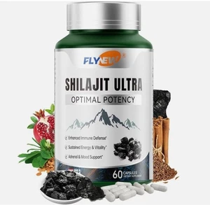 Flynew Shilajit Ultra Optimal Potency, Shilajit Extrakt mit L-Arginin 60 Stück - Bild 1 von 8