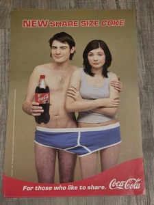Póster publicitario de Coca-Cola es bueno compartir en muy buena condición gran exhibición arte de pared  - Imagen 1 de 9