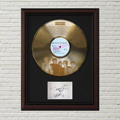 Duran Duran - Hungry Like the Wolf LP Record Framed Signature Card Display - Image 1 of 4