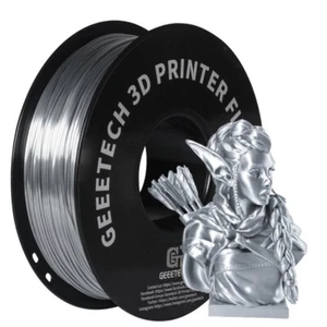 1 kg/rollo GEEETECH PLA filamento seda plata 1,75 mm para impresora 3D boquilla 0,4 mm EE. UU. - Imagen 1 de 10