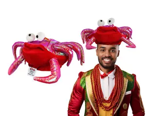 Adult Iridescent Crab Party Hat Sea Crawfish Funny Mardi Gras Costume Accessory - Picture 1 of 7